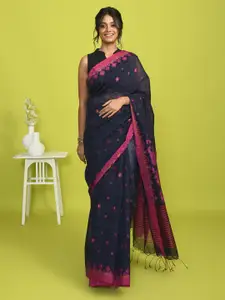 Indethnic Ethnic Motifs Woven Design Jamdani Saree
