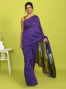 Indethnic Pure Cotton Zari Saree
