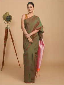 Indethnic Ethnic Zari Pure Cotton Saree