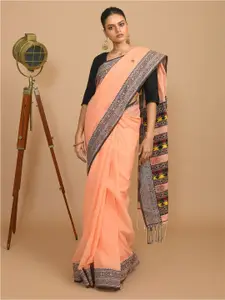 Indethnic Ethnic Woven Design Pure Cotton Jamdani Saree