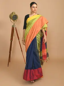 Indethnic Colourblocked Saree