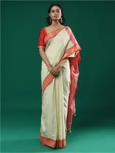 Indethnic Woven Design Zari Jamdani Saree