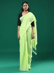 Indethnic Striped Printed Saree