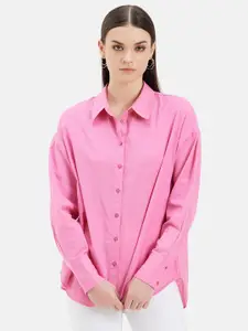 Kazo Spread Collar Standard Opaque Linen Casual Shirt