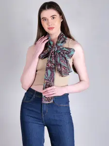 DressBerry Blue Ethnic Motifs Printed Scarf