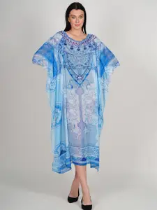 Rajoria Instyle Ethnic Motifs Print Georgette A-Line Midi Dress