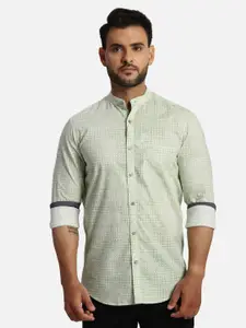 ColorPlus Ethnic Motifs Printed Mandarin Collar Cotton Casual Shirt