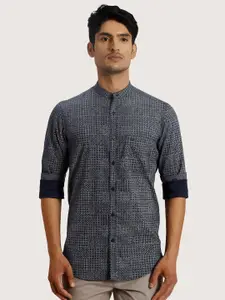 ColorPlus Abstract Printed Mandarin Collar Long Sleeves Casual Shirt