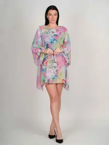 Rajoria Instyle Floral Print Georgette Kaftan Dress