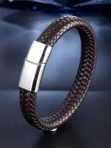 MEENAZ Men Leather Kada Bracelet