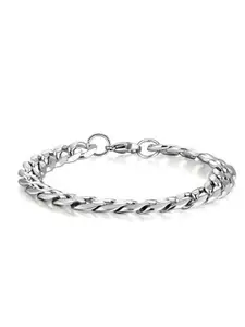 MEENAZ Men Silver-Plated Link Bracelet