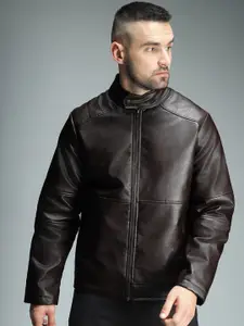 High Star Band Collar Biker Jacket