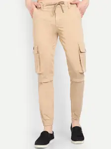 CARBONN CLOTH Men Flat-Front Regular Fit Mid-Rise Cargos Trousers
