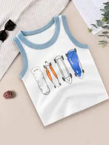 INCLUD Boys Graphic Printed Cotton Hooded Applique T-shirt