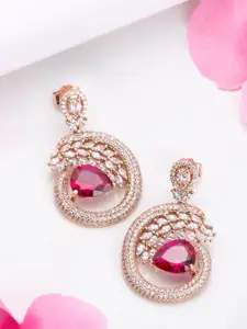 Zavya Rose Gold-Plated Drop Earrings