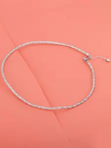 GIVA Sterling Silver Rhodium-Plated Necklace