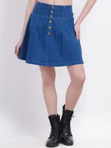 SUMAVI-FASHION Denim A-Line Mini Skirts