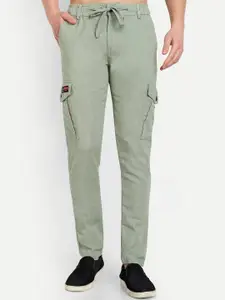 CARBONN CLOTH Men Mid-Rise Linen Cargos Trouser