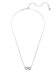 SWAROVSKI Rhodium-Plated Crystals Studded Infinity-Shaped Necklace