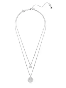 Swarovski White Rhodium Plated Sublima Layered Pendant