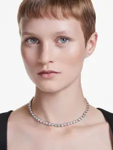 SWAROVSKI Rhodium-Plated Crystals Studded Necklace