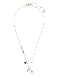 SWAROVSKI Rose Gold-Plated Crystals Studded Symbolica Wing Necklace