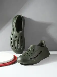 HRX by Hrithik Roshan Men Green Croslite Clogs