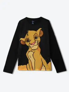YK Disney Boys Simba Printed Round Neck T-shirt