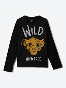 YK Disney Boys Simba Printed Round Neck Long Sleeves T-shirt