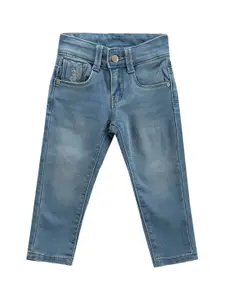 U.S. Polo Assn. Kids Boys Classic Slim Fit Clean Look Light Fade Stretchable Jeans