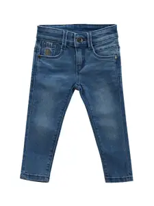 U.S. Polo Assn. Kids Boys Classic Slim Fit Light Fade Clean Look Stretchable Jeans