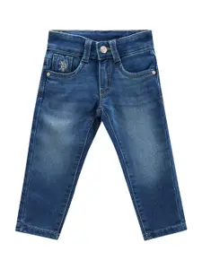 U.S. Polo Assn. Kids Boys Classic Slim Fit Clean Look Light Fade Stretchable Jeans
