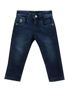 U.S. Polo Assn. Kids Boys Classic Slim Fit Light Fade Clean Look Stretchable Jeans