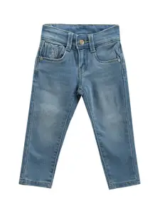 U.S. Polo Assn. Kids Boys Classic Slim Fit Low Distress Light Fade Stretchable Jeans