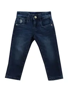 U.S. Polo Assn. Kids Boys Classic Slim Fit Light Fade Clean Look Stretchable Jeans