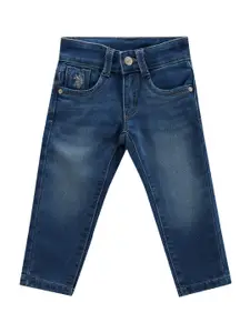 U.S. Polo Assn. Kids Boys Classic Slim Fit Low Distress Light Fade Stretchable Jeans
