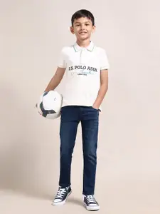 U.S. Polo Assn. Kids Boys Classic Slim Fit Light Fade Stretchable Jeans
