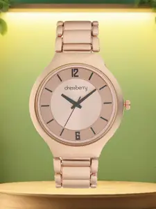 DressBerry Women Textured Dial Reset Time Analogue Watch HOBDB24-115-PRG