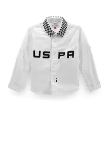 U.S. Polo Assn. Kids Boys Classic Spread Collar Long Sleeves Cotton Casual Shirt