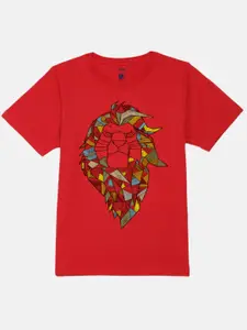 YK Disney Boys Simba Printed Pure Cotton T-shirt