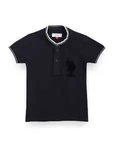 U.S. Polo Assn. Kids Boys Henley Collar Pure Cotton T-shirt