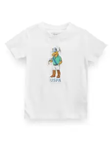 U.S. Polo Assn. Kids Boys Graphic Printed Pure Cotton T-shirt