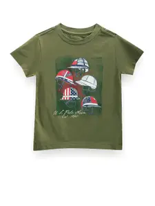 U.S. Polo Assn. Kids Boys Printed Pure Cotton T-shirt