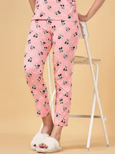 Dreamz by Pantaloons Women Mid-Rise Minnie Mouse Printed Pure Cotton Lounge Pant