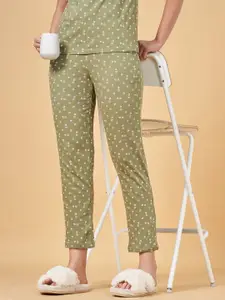 Dreamz by Pantaloons Women Mid-Rise Printed Pure Cotton Lounge Pant