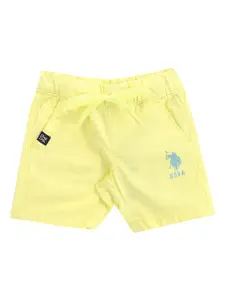 U.S. Polo Assn. Kids Boys Mid Rise Pure Cotton Shorts