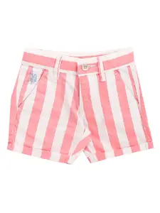 U.S. Polo Assn. Kids Boys Striped Pure Cotton Shorts