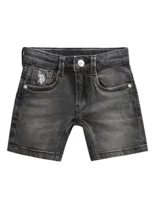 U.S. Polo Assn. Kids Boys Washed Mid Rise Denim Shorts