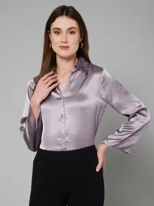 PURYS Standard Satin Casual Shirt