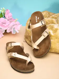 SKORA One Toe Flats with Buckles